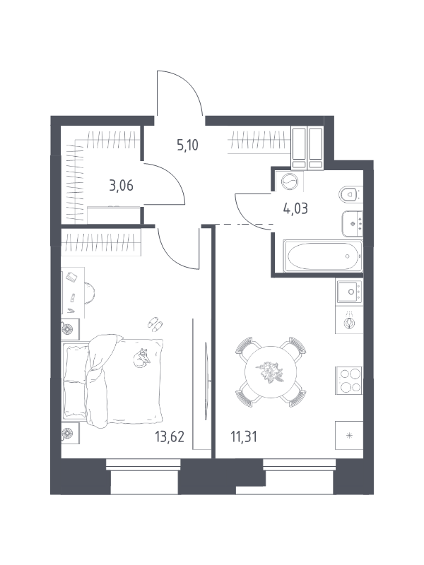 1 ккв 37,1 м²