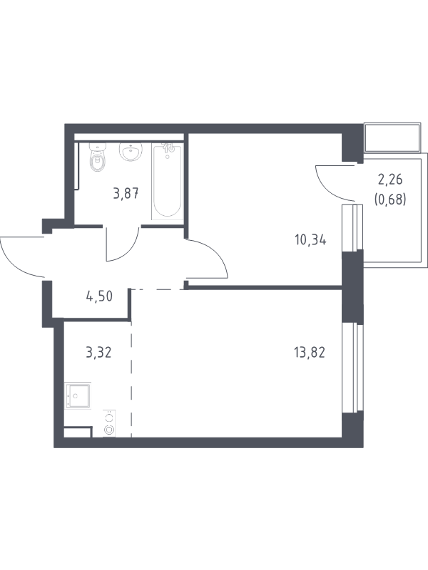 2 ккв (Евро) 36,5 м²