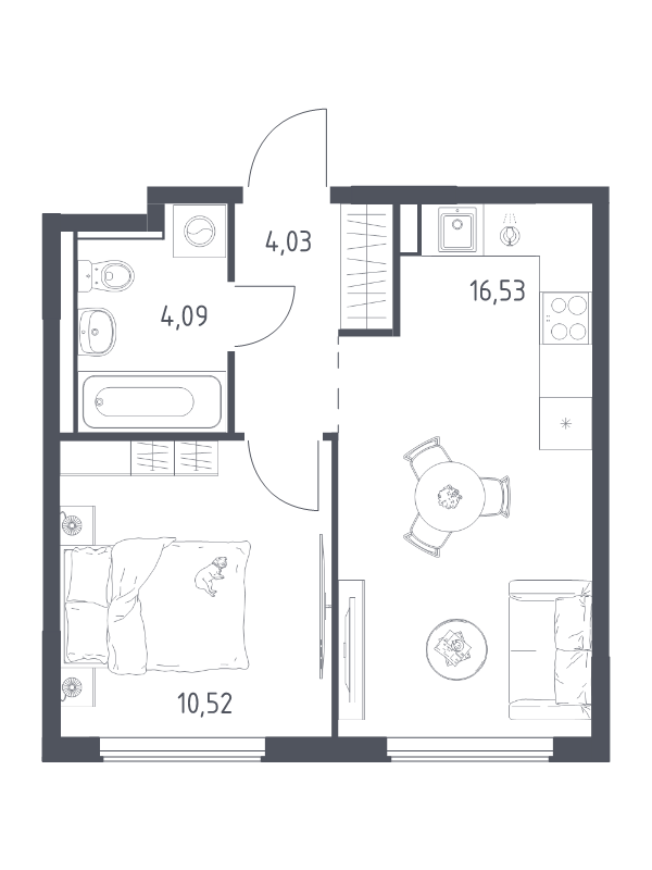 2 ккв (Евро) 35,2 м²