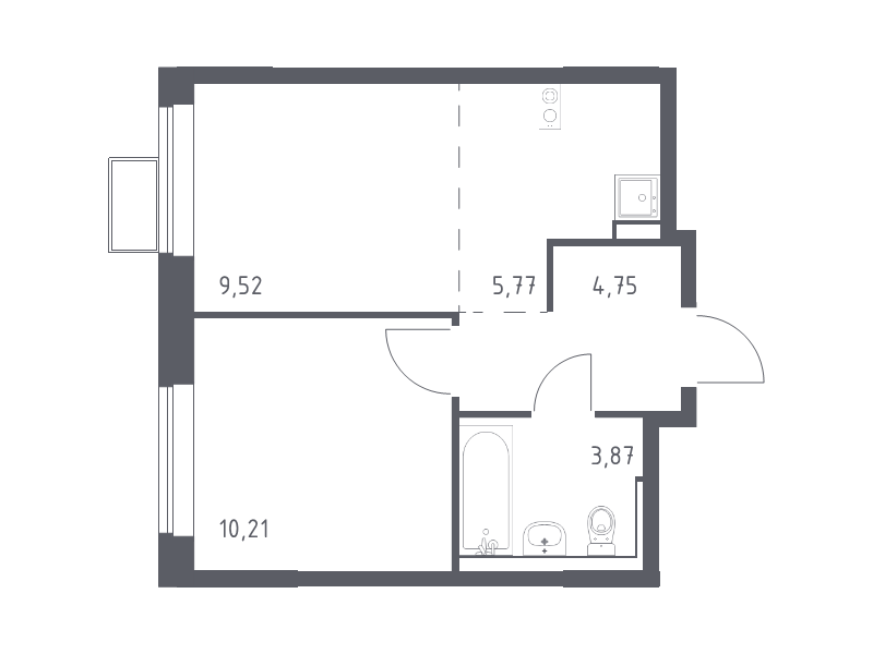 2 ккв (Евро) 33,7 м²