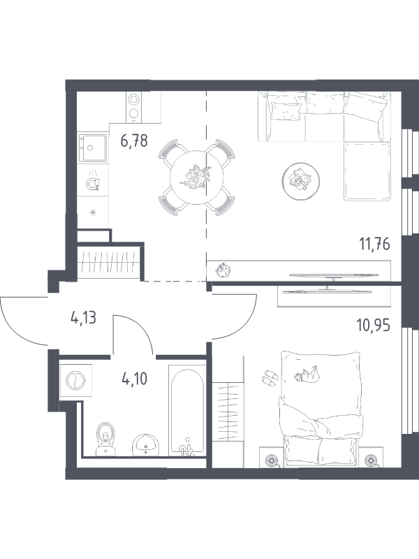 2 ккв (Евро) 37,7 м²
