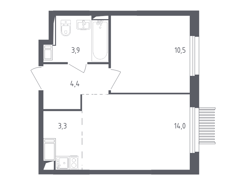 2 ккв (Евро) 35,5 м²
