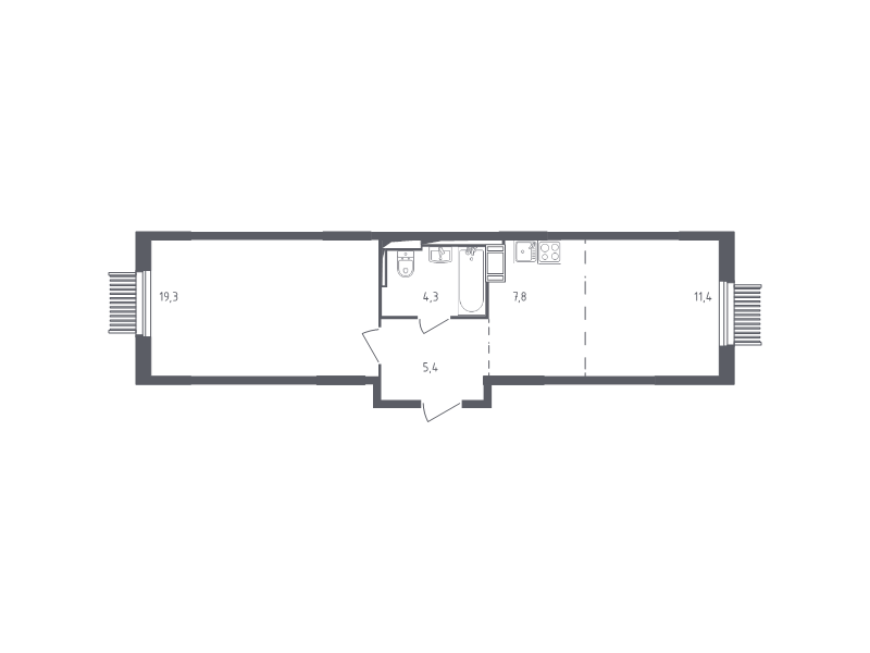 2 ккв (Евро) 47,4 м²