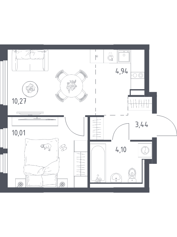 2 ккв (Евро) 32,8 м²