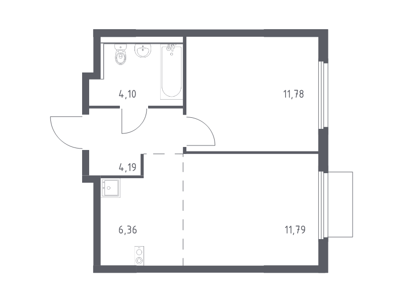 2 ккв (Евро) 38,2 м²