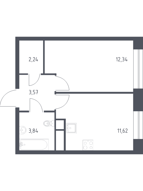 1 ккв 32,9 м²
