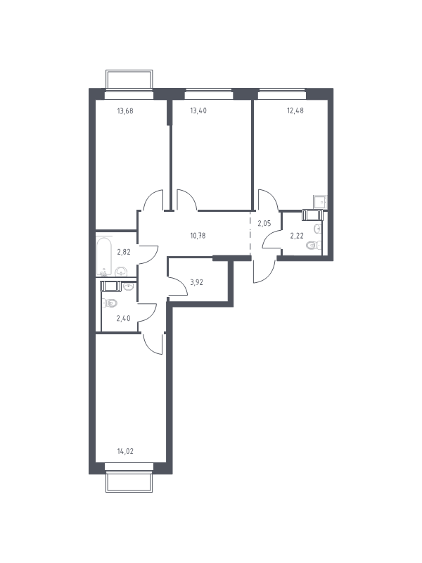3 ккв 77 м²