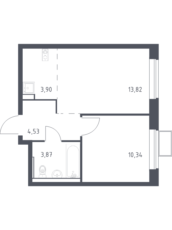 2 ккв (Евро) 36,5 м²