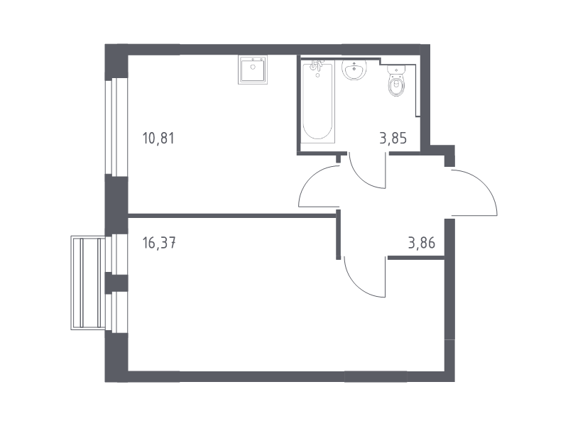 1 ккв 34,9 м²