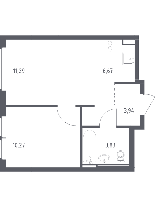 2 ккв (Евро) 36 м²
