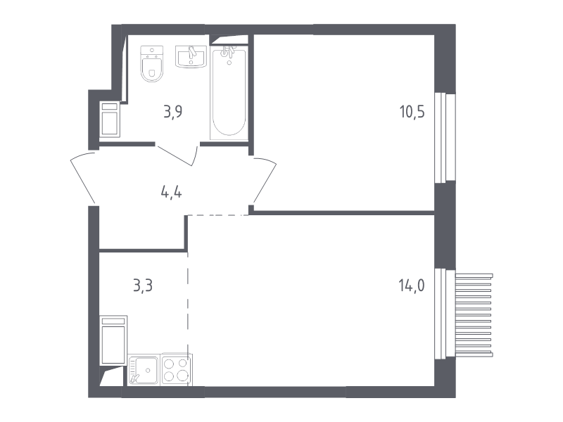 2 ккв (Евро) 35,6 м²