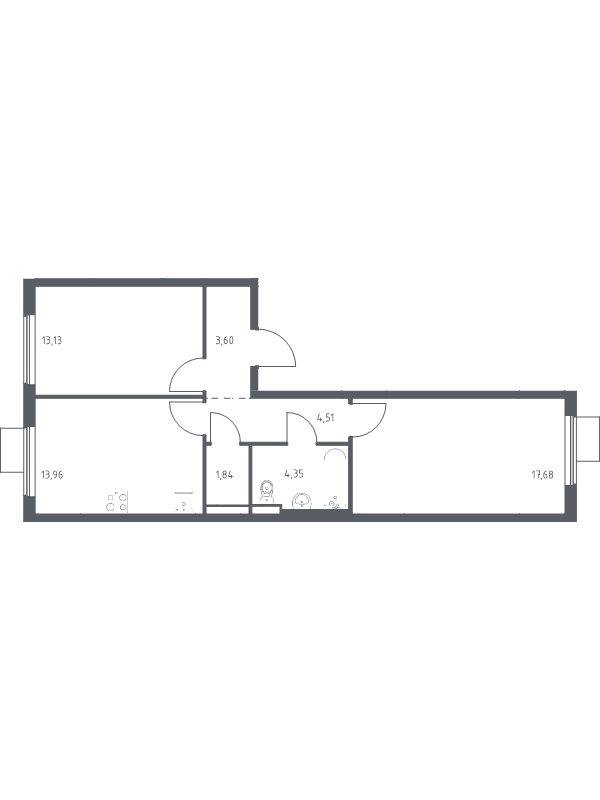 2 ккв 59,1 м²
