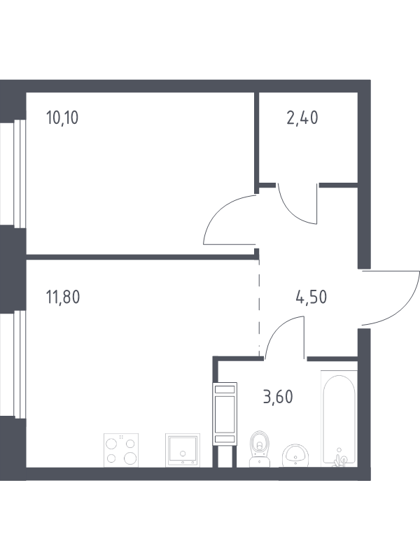 1 ккв 32,4 м²