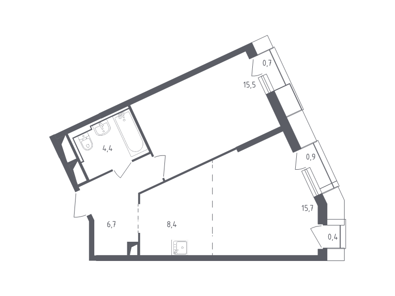2 ккв (Евро) 52,7 м²