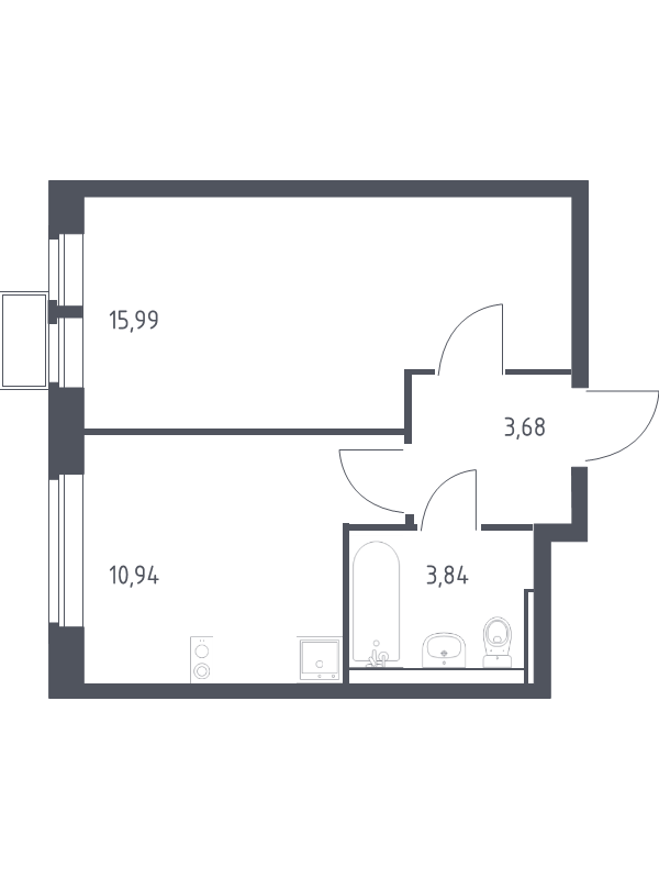 1 ккв 34,1 м²