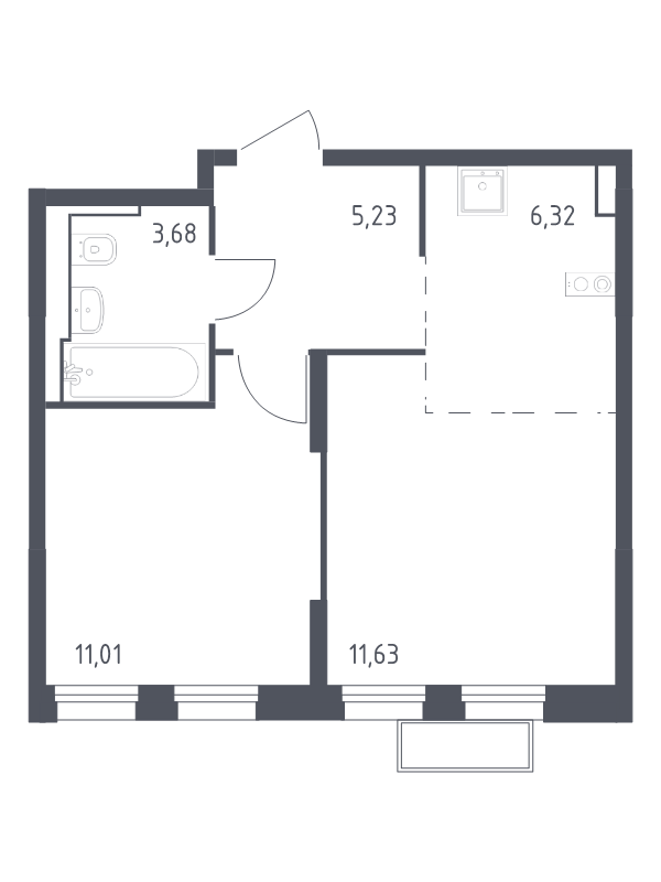 2 ккв (Евро) 37,9 м²
