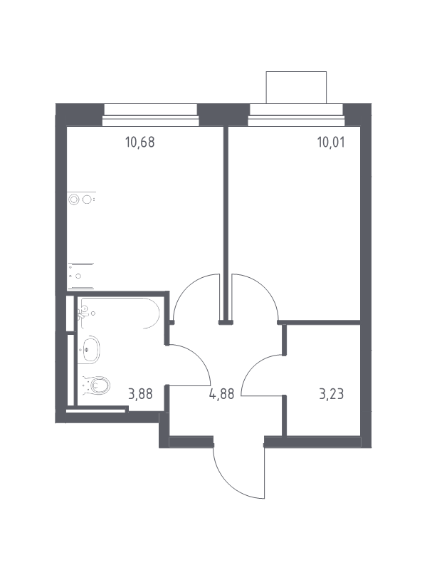 1 ккв 32,1 м²