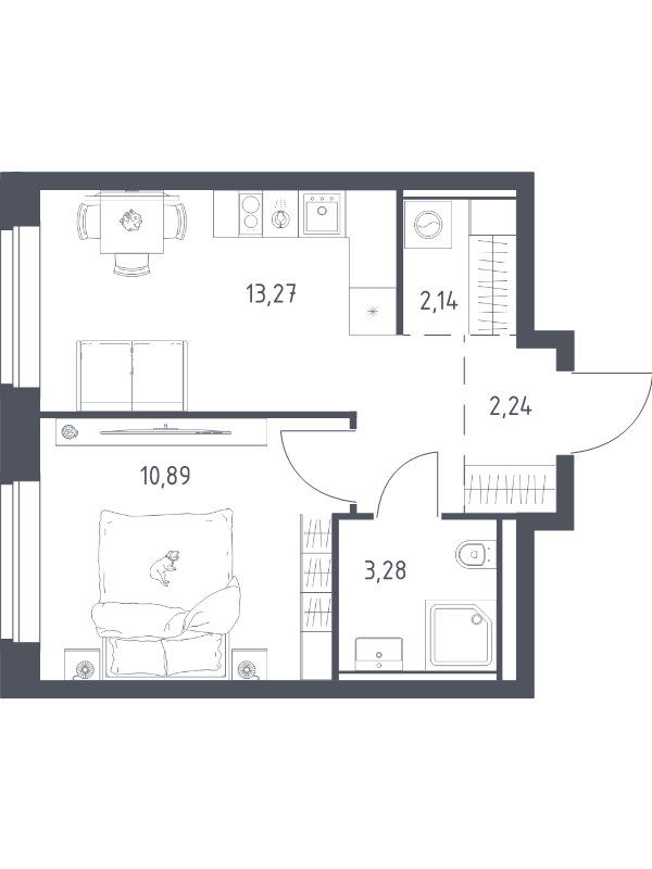 1 ккв 31,8 м²