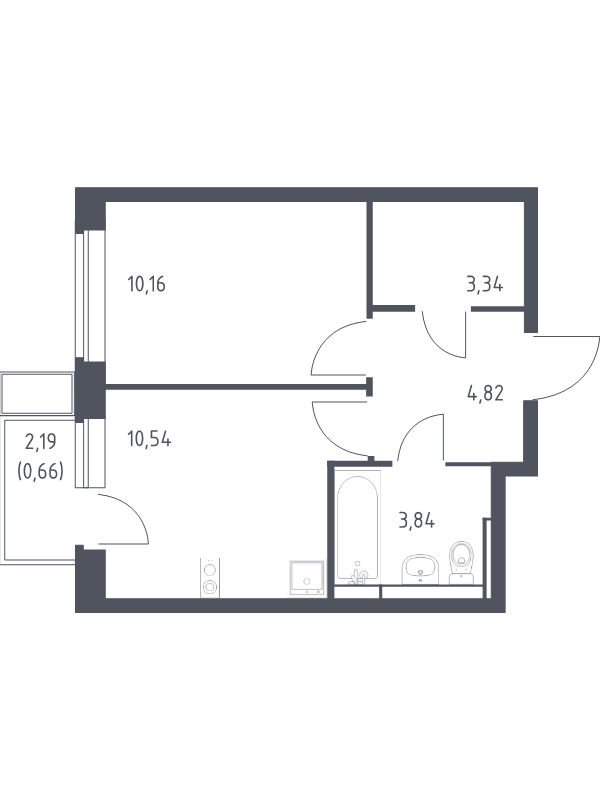 1 ккв 32,8 м²