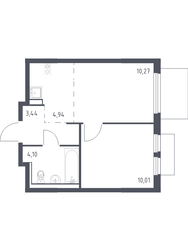 2 ккв (Евро) 32,8 м²