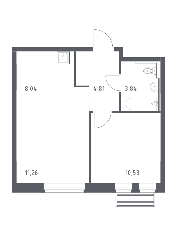 2 ккв (Евро) 38,5 м²