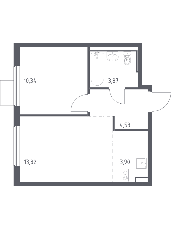 2 ккв (Евро) 36,5 м²