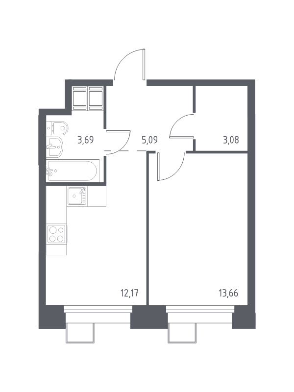 1 ккв 37,7 м²