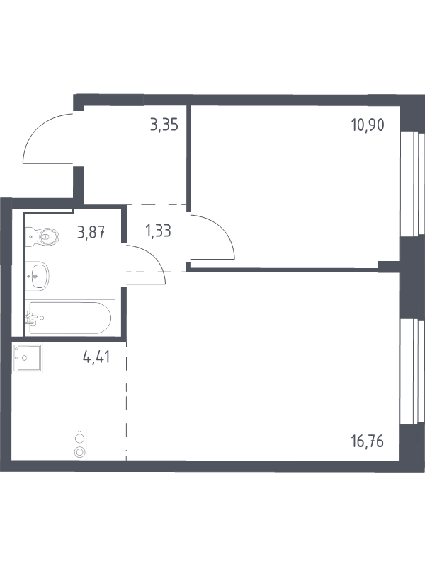 2 ккв (Евро) 40,6 м²