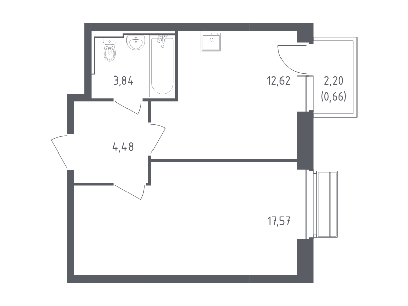 1 ккв 39,2 м²