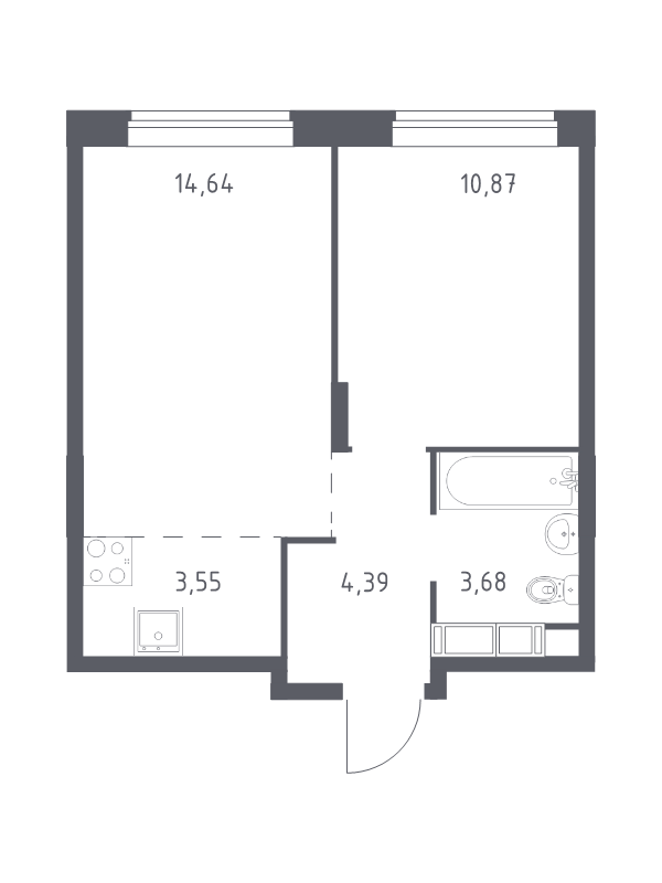 2 ккв (Евро) 37,3 м²