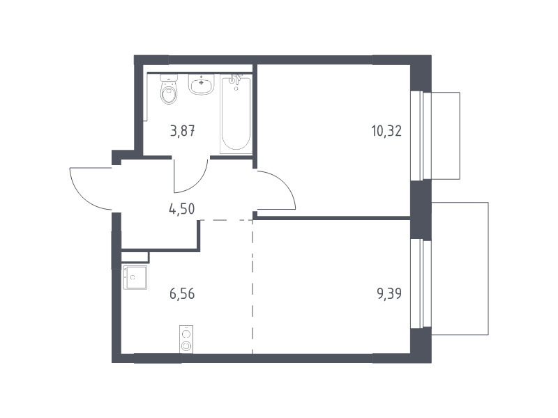 2 ккв (Евро) 34,6 м²