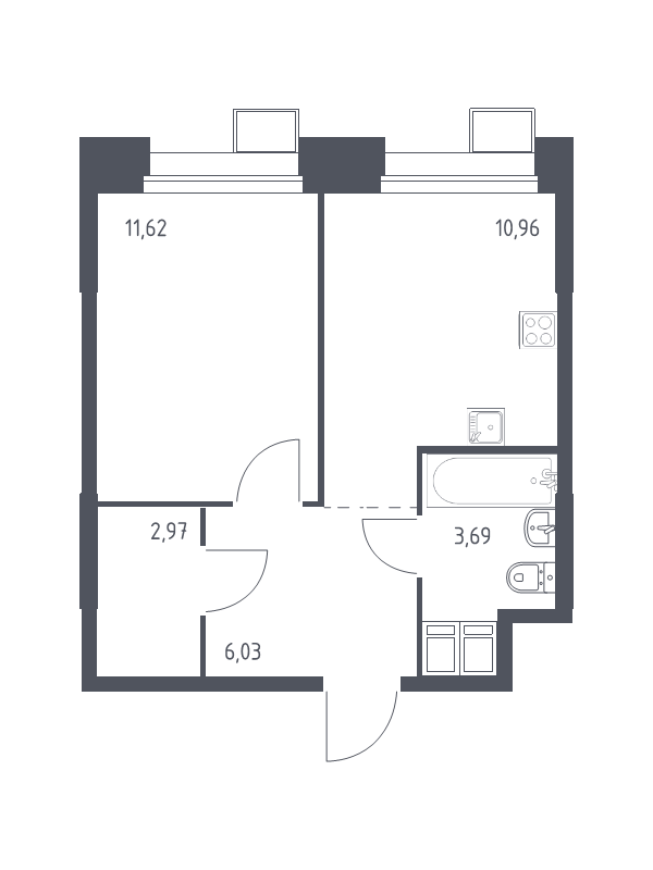 1 ккв 35,2 м²