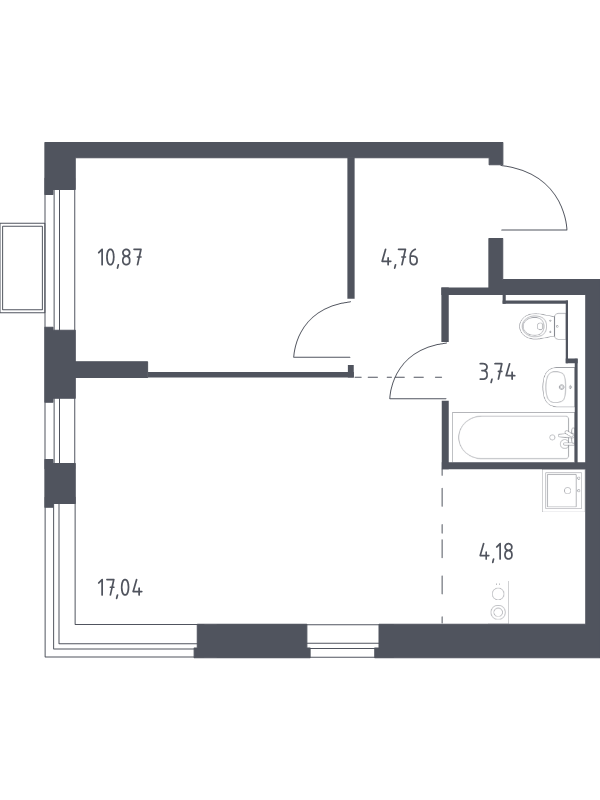 2 ккв (Евро) 40,6 м²