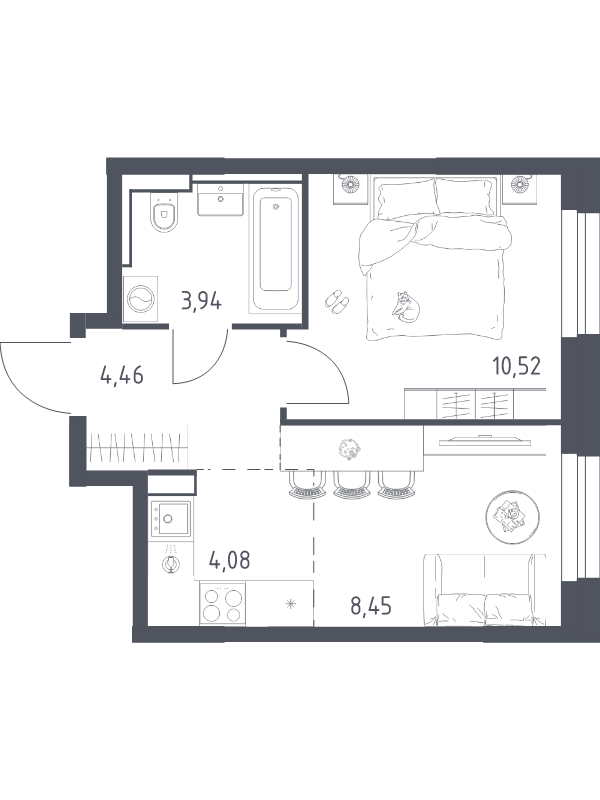 1 ккв 31,5 м²