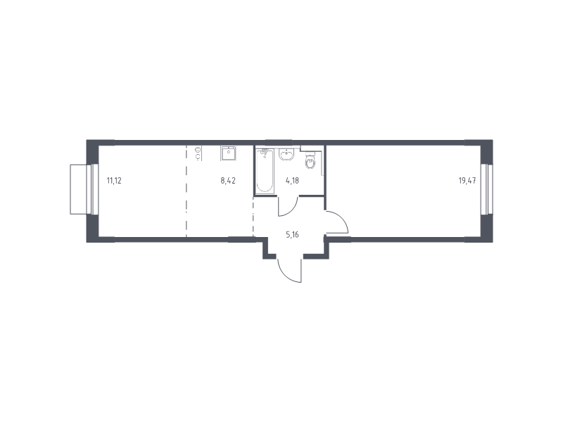 2 ккв (Евро) 48,4 м²
