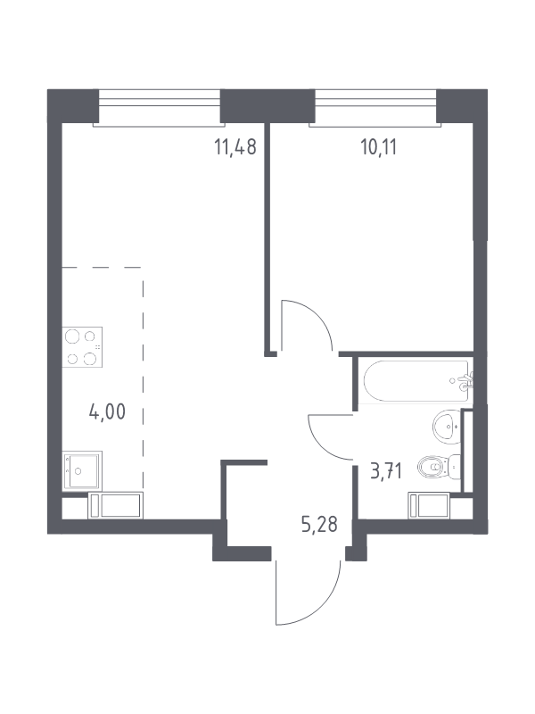 2 ккв (Евро) 34,6 м²