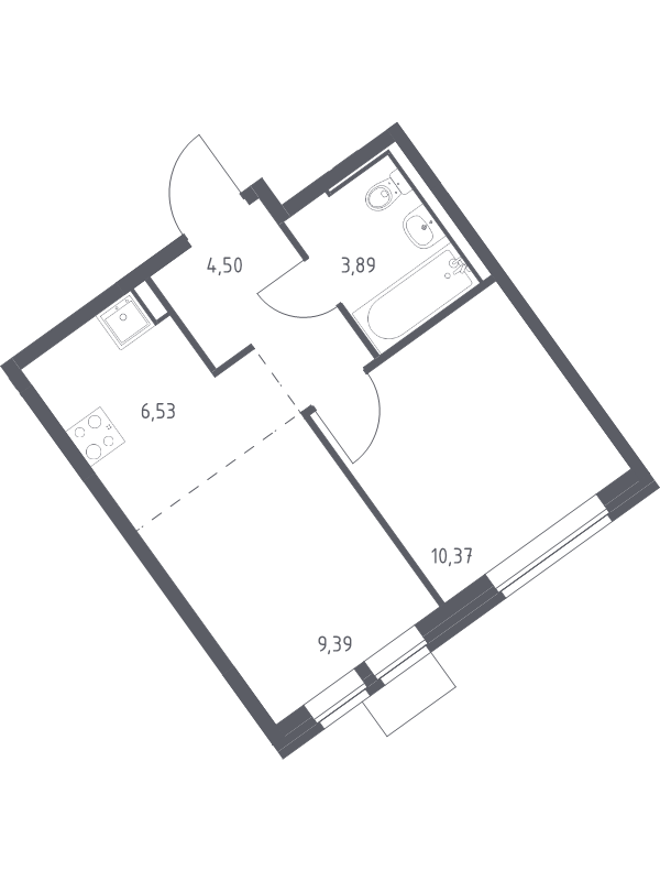 2 ккв (Евро) 34,7 м²