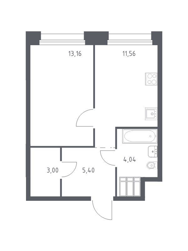 1 ккв 37,2 м²
