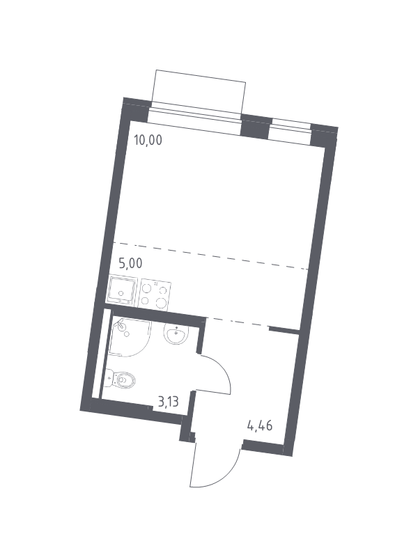 Студия 22,6 м²