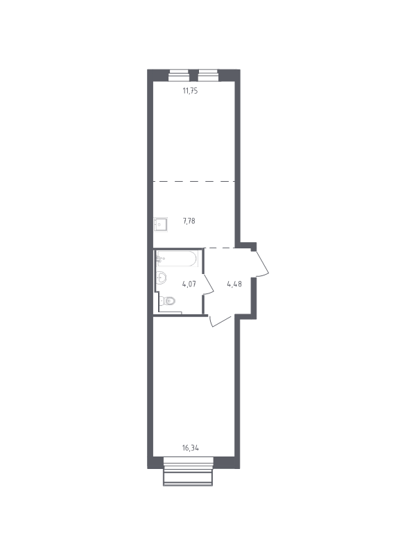 2 ккв (Евро) 44,4 м²