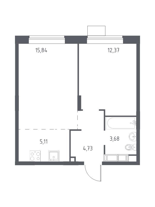 2 ккв (Евро) 40,5 м²