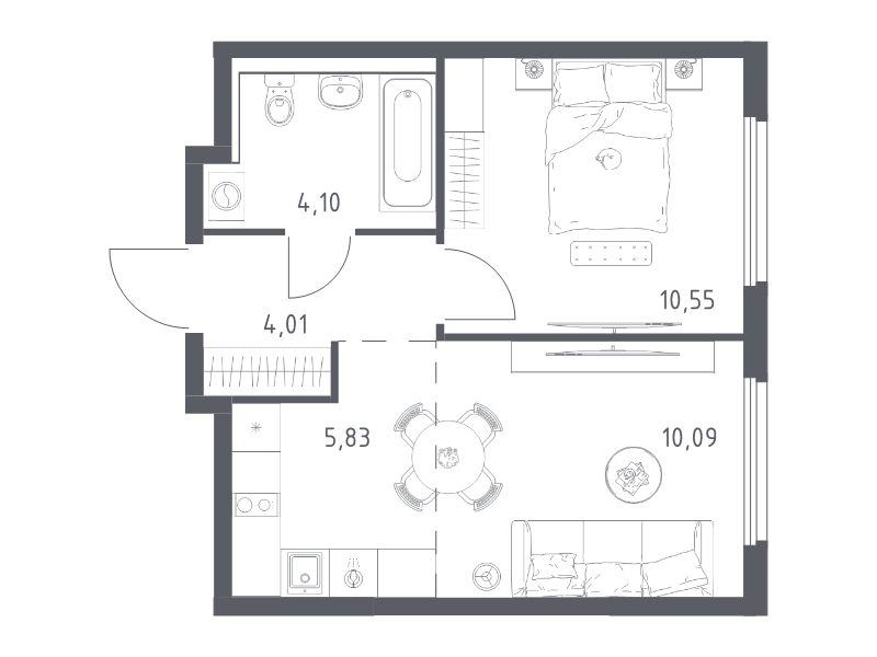 2 ккв (Евро) 34,6 м²