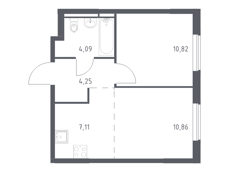 2 ккв (Евро) 37,1 м²