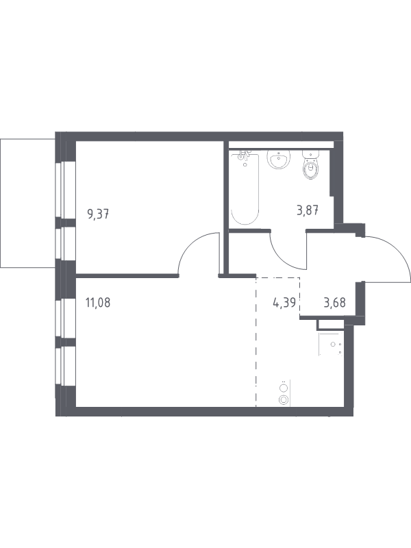 2 ккв (Евро) 32,4 м²