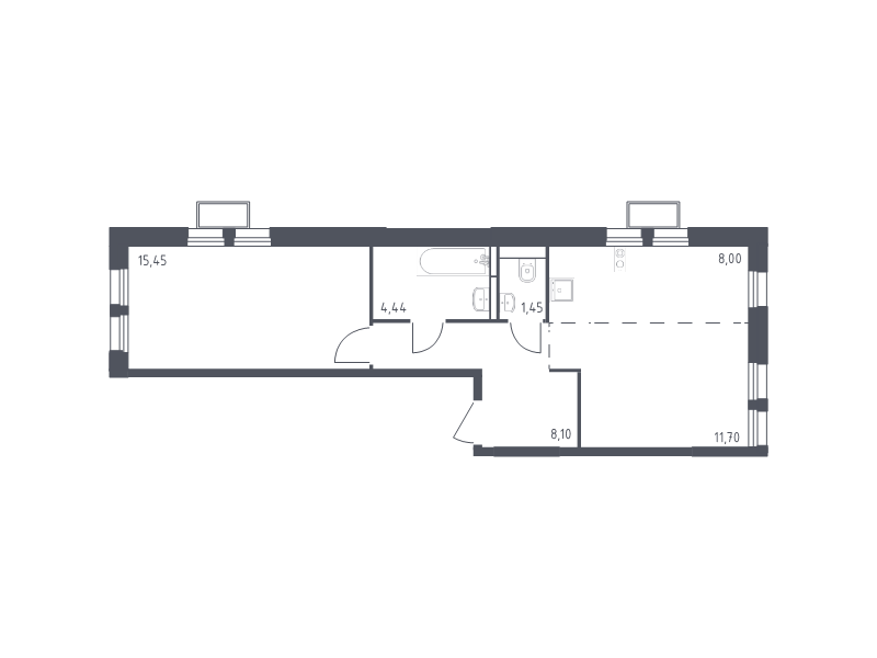 2 ккв (Евро) 49,2 м²