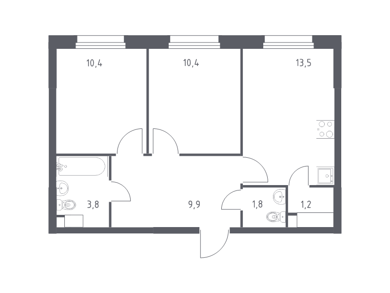 2 ккв 49,1 м²