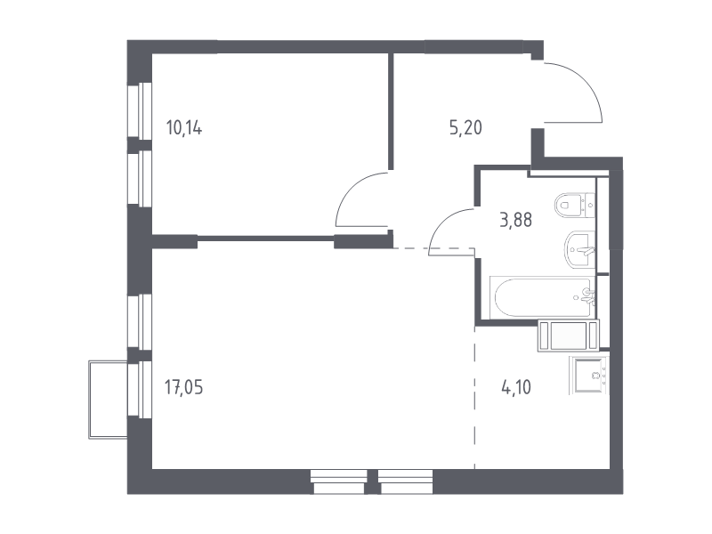2 ккв (Евро) 40,4 м²