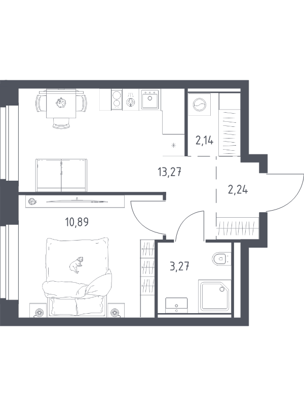 1 ккв 31,8 м²