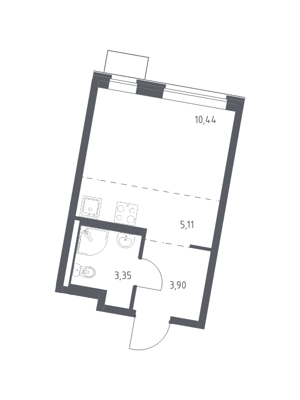 Студия 22,8 м²