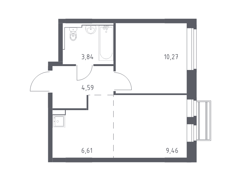2 ккв (Евро) 34,8 м²
